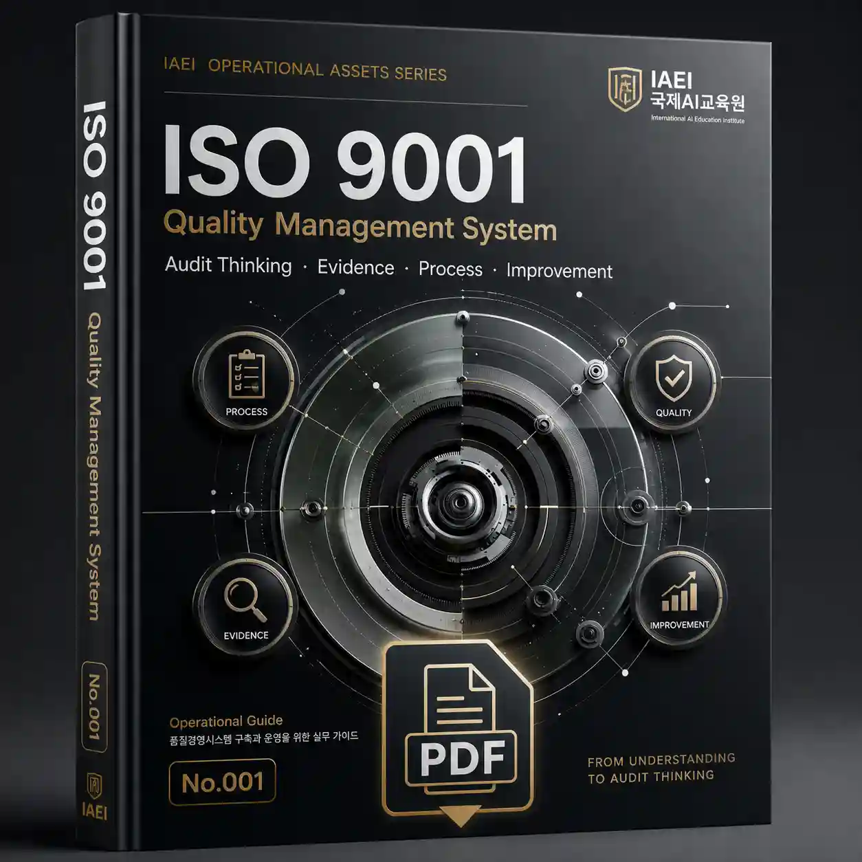 ISO 9001 Audit Thinking Guide PDF 표지 - 품질경영 7원칙, 리더십, 리스크 기반 판단 흐름